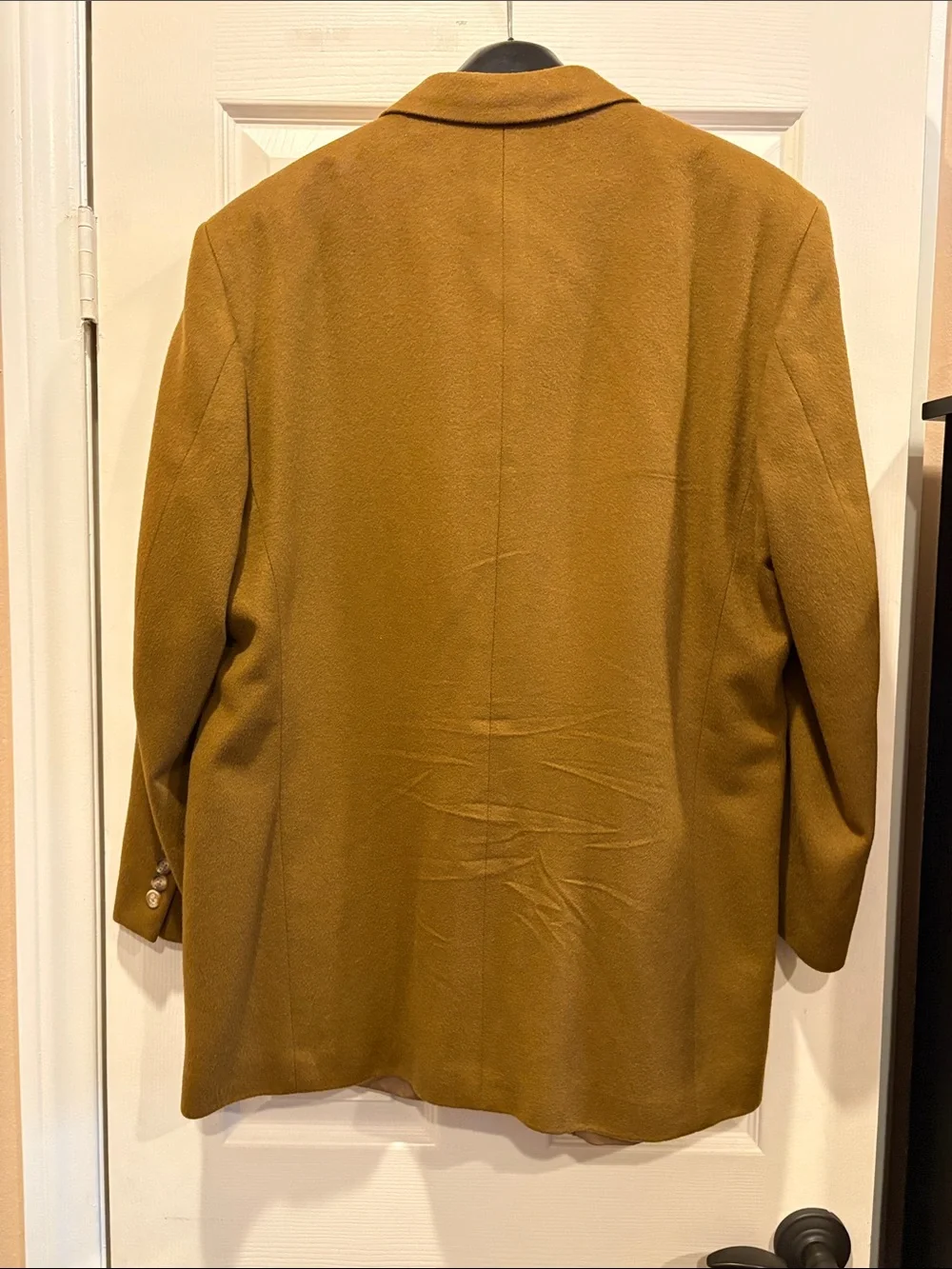 Vintage Joseph & Lyman Men's Single-Breasted Cashmere Blazer in Mustard Brown